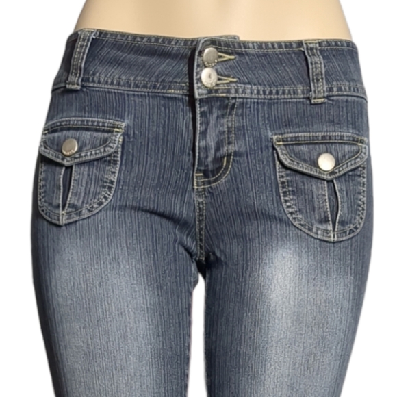 Angels Designer Flare Die Blue Jeans Size 7. - Picture 12 of 16